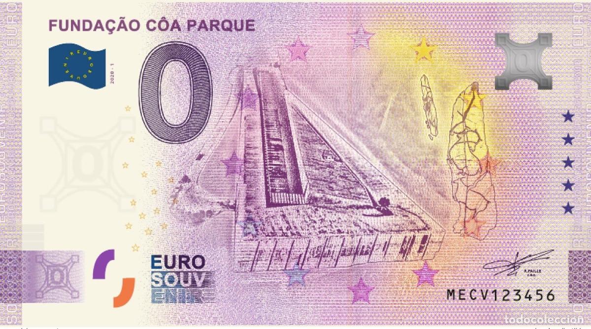 International Banknotes: Boleto tur&iacute;stico Souvenir 2020 Portugal Funda&ccedil;ao C&ocirc;a Parque