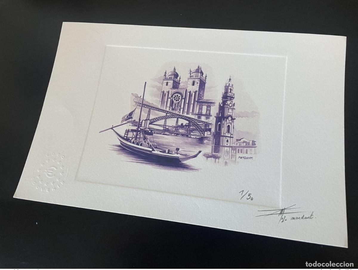 Notas Internacionais: Boleto tur&iacute;stico de recuerdo &laquo;Oporto&raquo; con certificado artista numerado y firmado