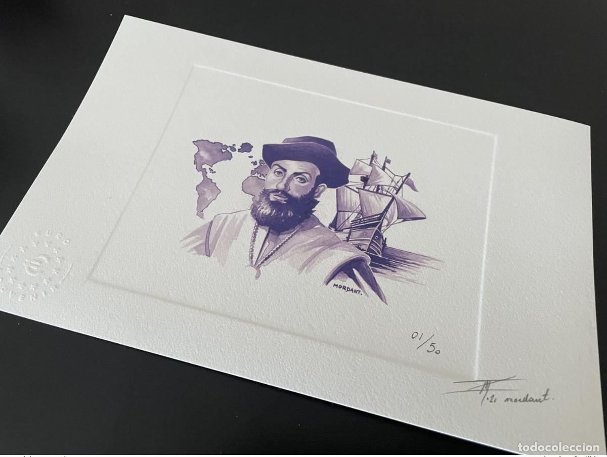 Notas Internacionais: Billete de recuerdo. Prueba art&iacute;stica &laquo;Fern&atilde;o Magalh&atilde;es&raquo; numerada y firmada