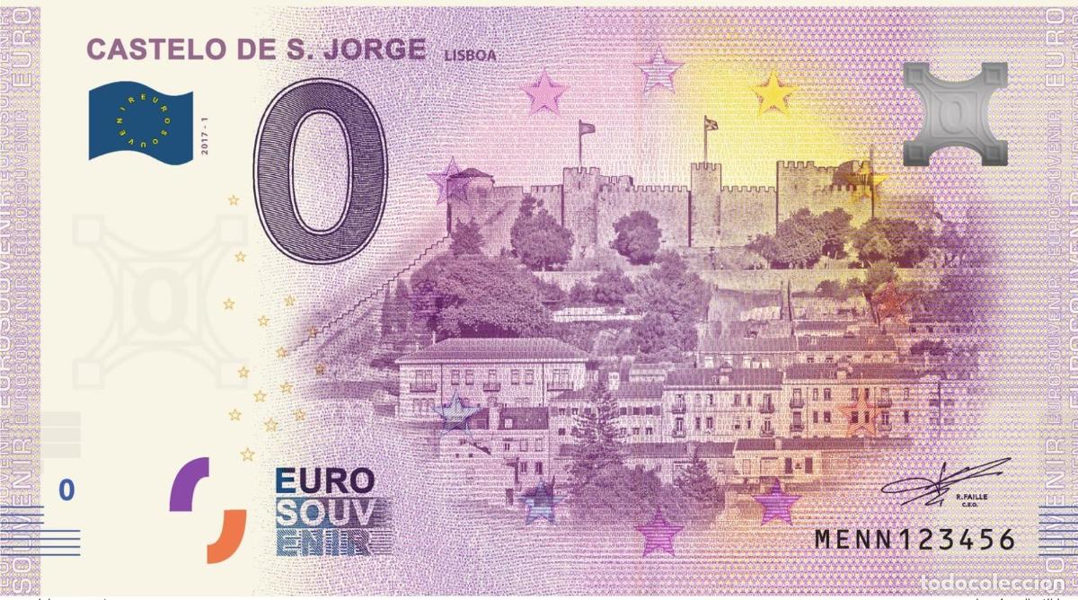 International Banknotes: Boleto tur&iacute;stico de recuerdo 2018 Portugal Castelo San Jorge