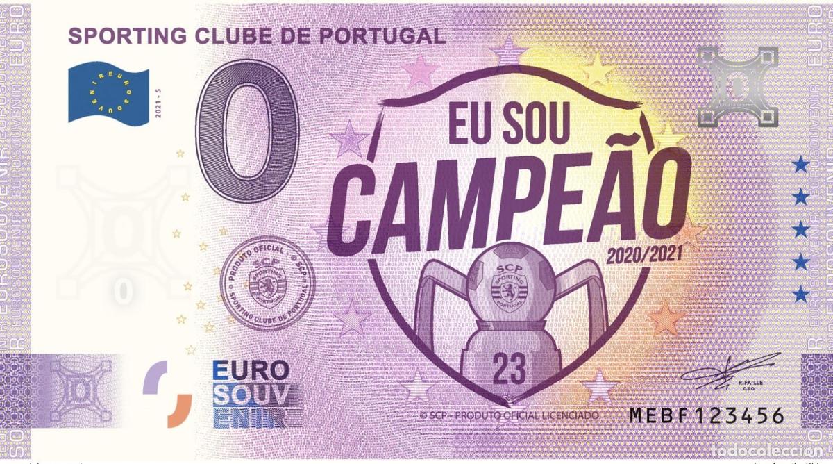 International Banknotes: Entrada de recuerdo 2021 Portugal Sporting Clube - Aniversario 2020