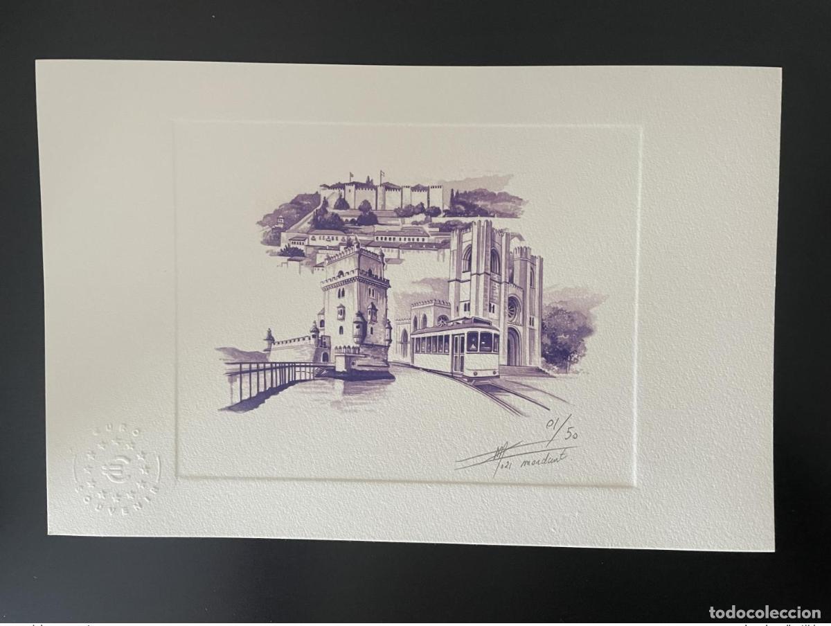 International Banknotes: Boleto tur&iacute;stico de recuerdo &laquo;Lisboa&raquo; con certificado artista numerado y firmado