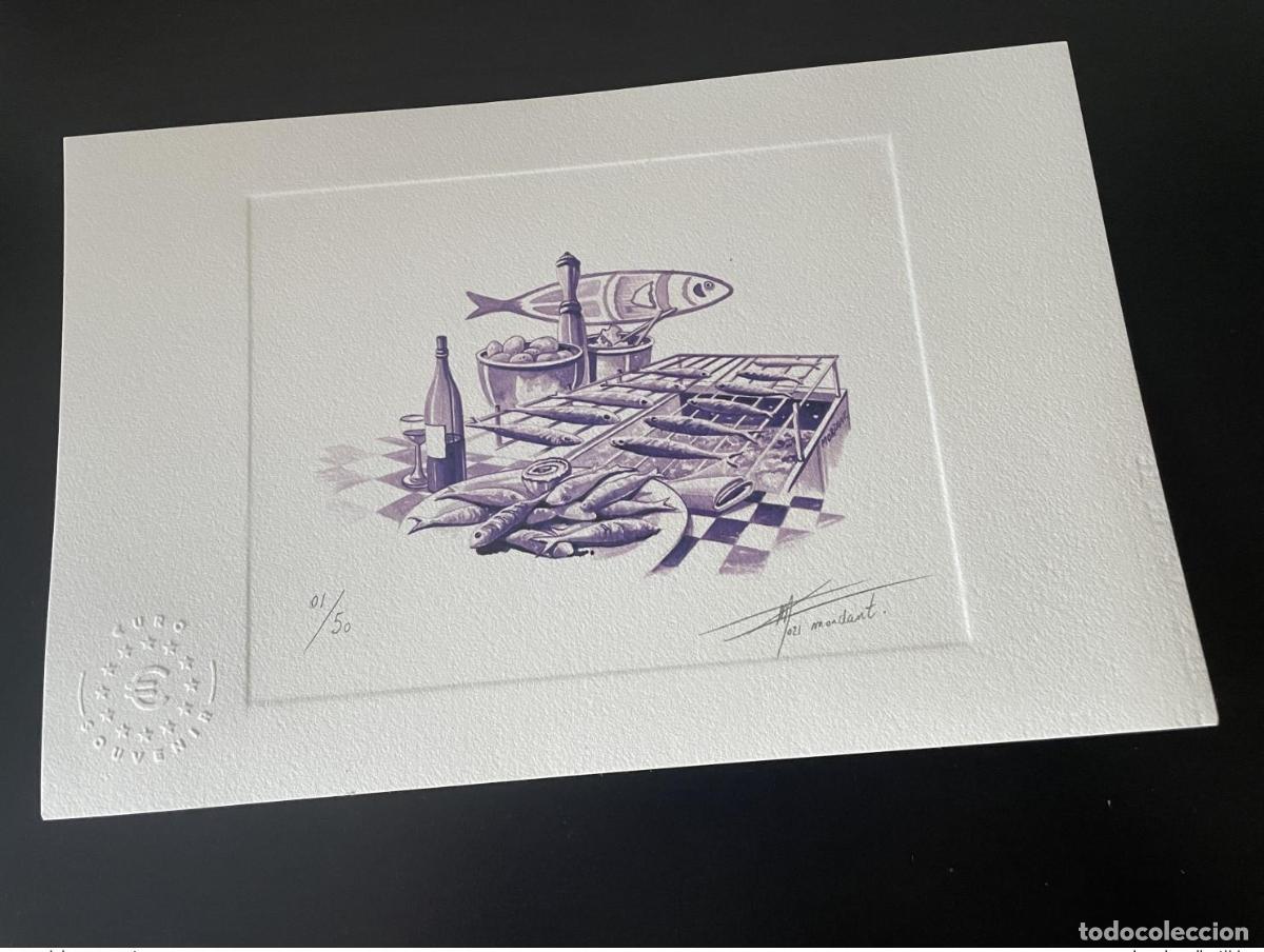 International Banknotes: Boleto tur&iacute;stico de recuerdo &laquo;Sardinhas&raquo; comprobante artista numerado y firmado