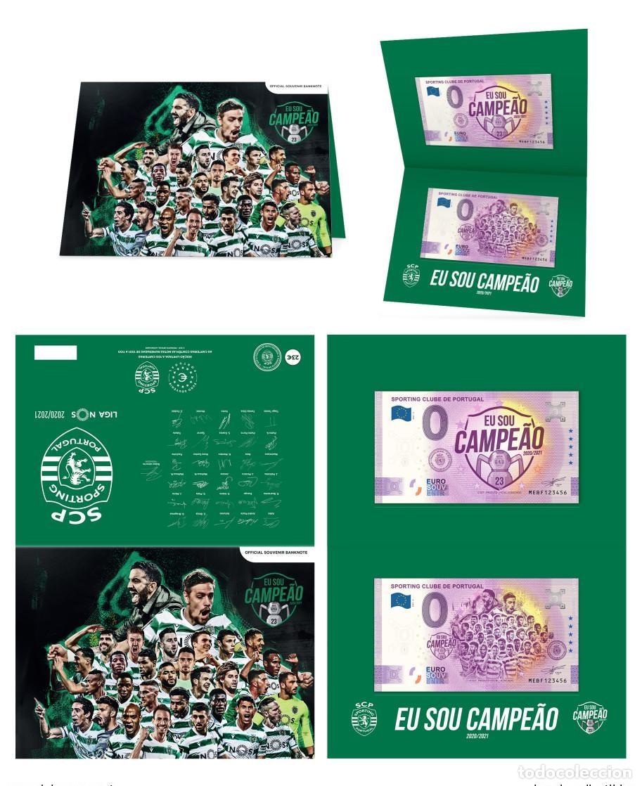 International Banknotes: Boleto tur&iacute;stico de recuerdo 2021 Encart Sporting Eu Sou Campeao