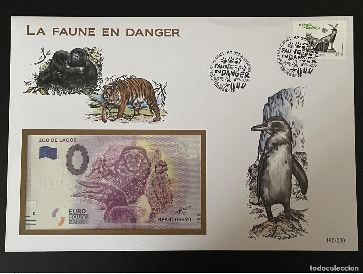 International Banknotes: Entrada oficial de recuerdo del euro - Wildlife in Danger (Estrasburgo)