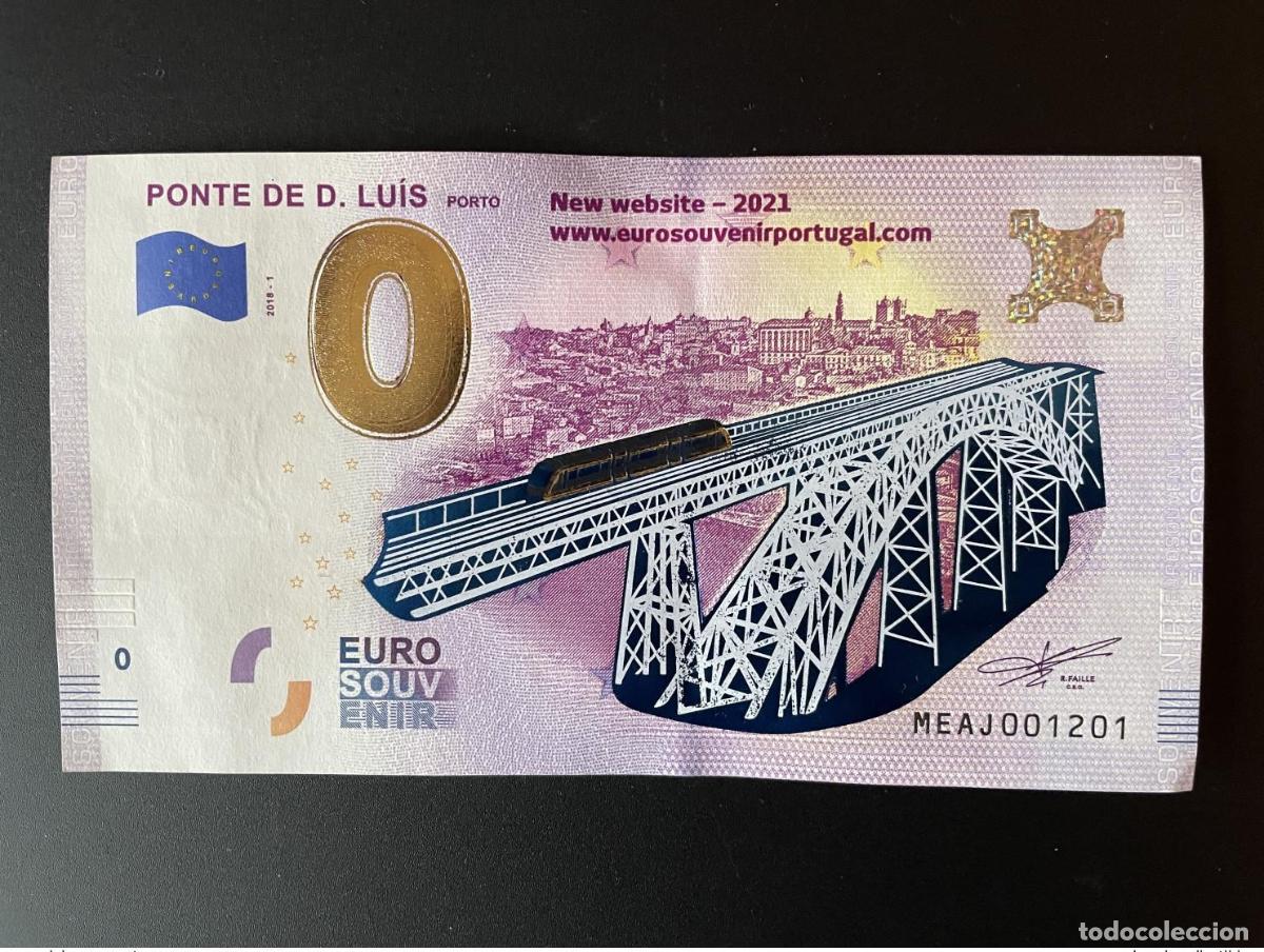 International Banknotes: Boleto tur&iacute;stico Ponte de D. Luis Gold Souvenir 2021