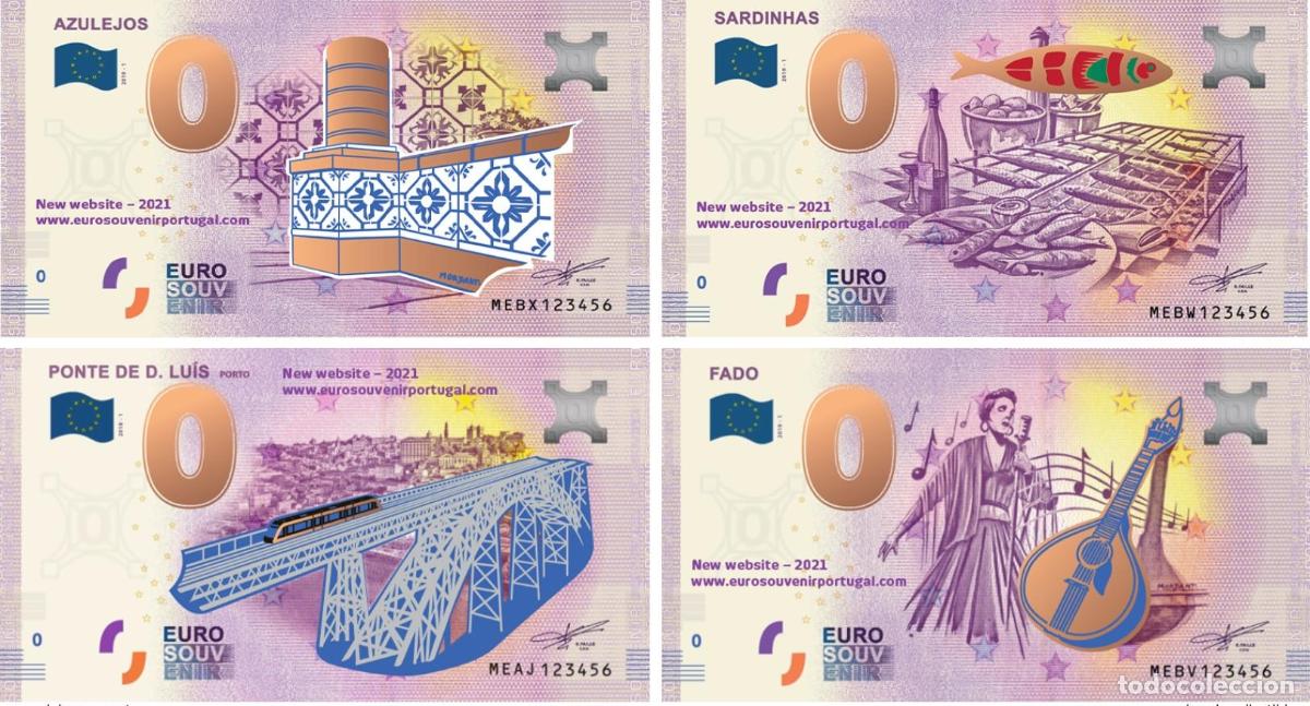 International Banknotes: Boleto tur&iacute;stico de recuerdo 2021 paquete 4 boletos dorados nuevo sitio web