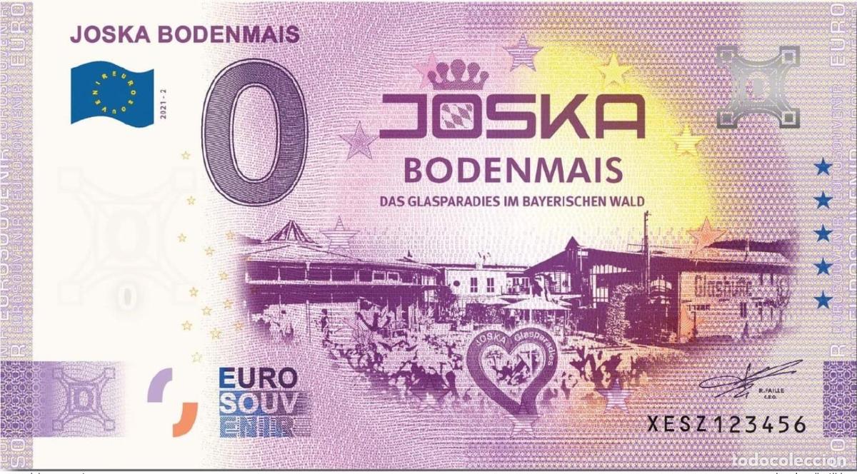 Notas Internacionais: Boleto tur&iacute;stico de recuerdo 2021 Alemania Joska Bodenmais - Aniversario 2020