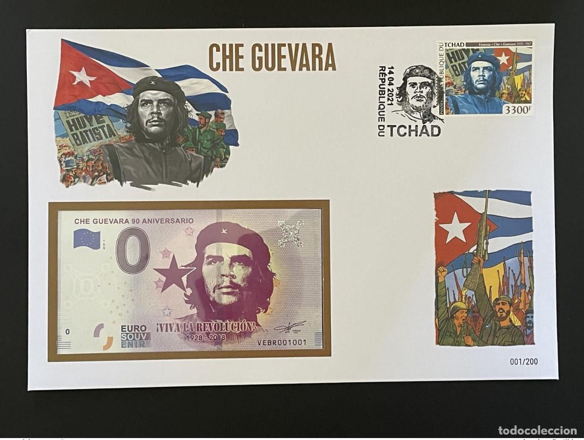 Billets internationaux: Boleto tur&iacute;stico oficial con tapa de recuerdo en euros - Che Guevara