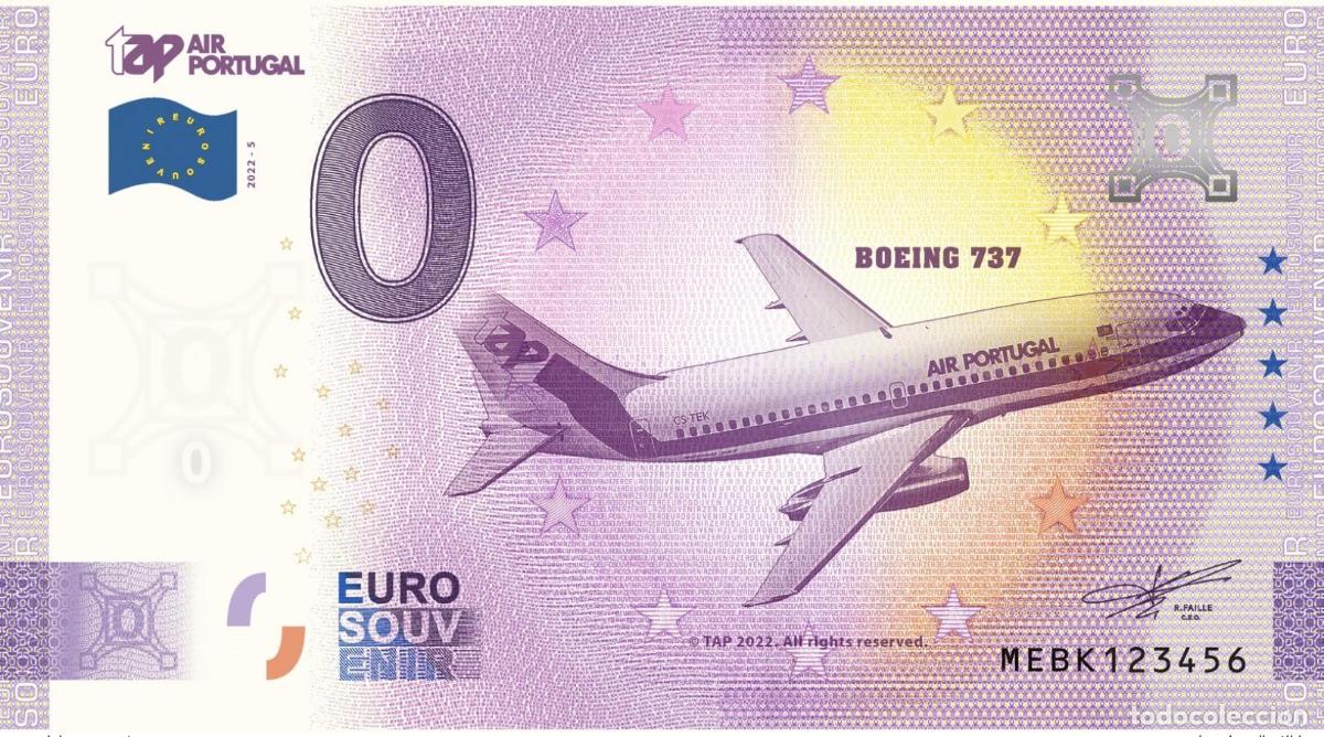 Billets internationaux: Billete de recuerdo 2022 Portugal TAP Air Boeing 737 - Aniversario 2020