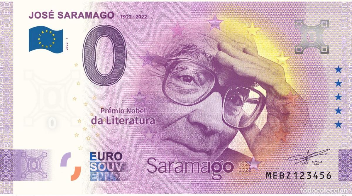 Billets internationaux: Billete Souvenir 2022 Portugal Jos&eacute; Saramago - Aniversario 2020