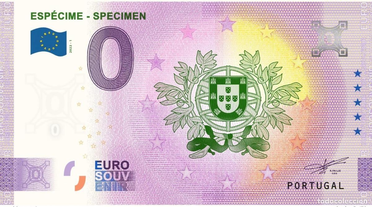 Billets internationaux: Boleto tur&iacute;stico de recuerdo 2022 Portugal Esp&eacute;cimen - Ejemplar