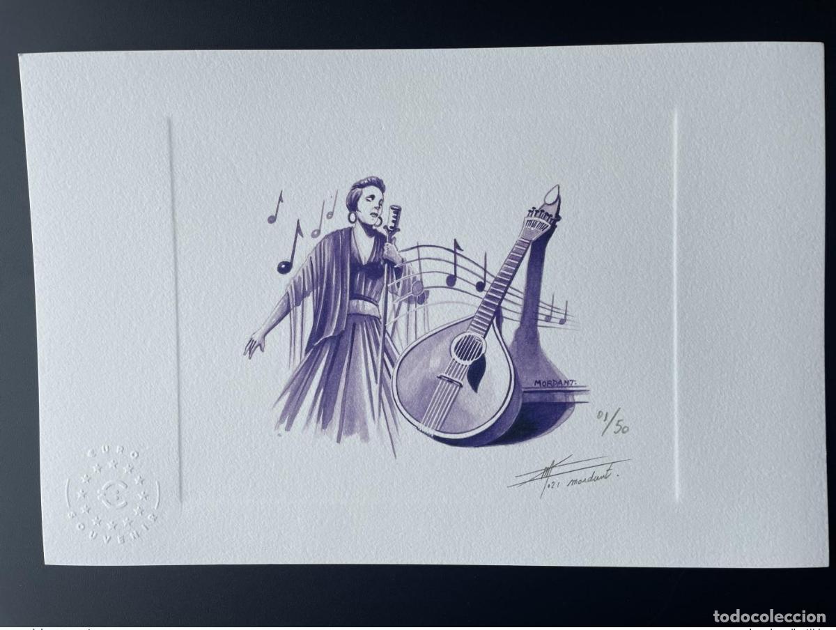 Notas Internacionais: Boleto tur&iacute;stico de recuerdo &laquo;Fado&raquo; con certificado artista numerado y firmado