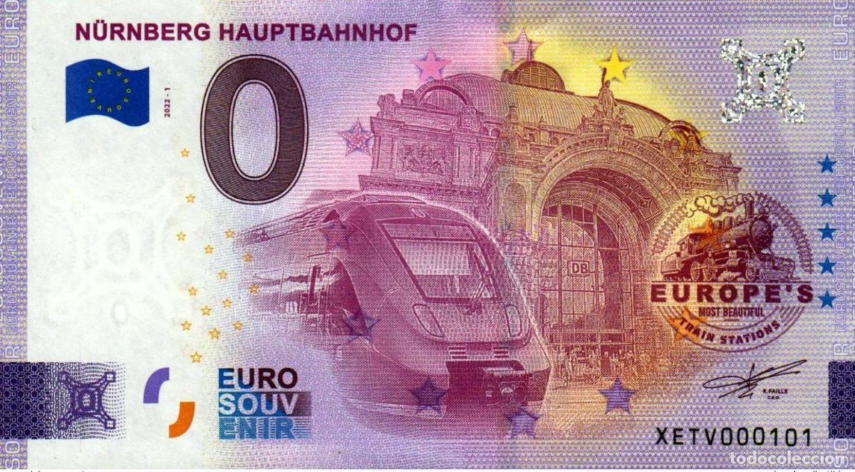 Notas Internacionais: Boleto tur&iacute;stico de recuerdo Alemania N&uuml;rnberg Hauptbahnhof