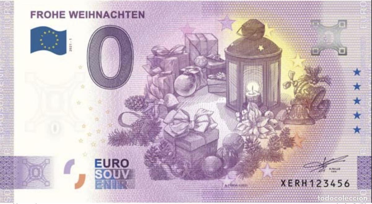 Notas Internacionais: Boleto tur&iacute;stico de recuerdo Alemania Frohe Weihnachten