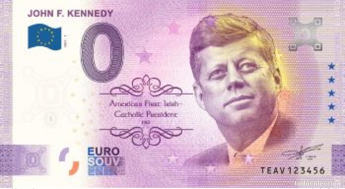 Notas Internacionais: Boleto tur&iacute;stico de recuerdo John F. Kennedy para Irlanda