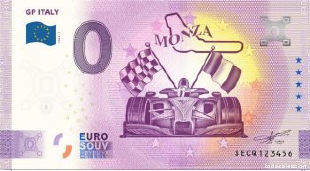 Notas Internacionais: Boleto tur&iacute;stico Souvenir al GP de Italia