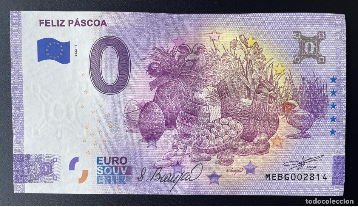Notas Internacionais: Entrada de recuerdo Feliz Pascua 2022 para Portugal firmada por Sophie Beaujard - Aniversario