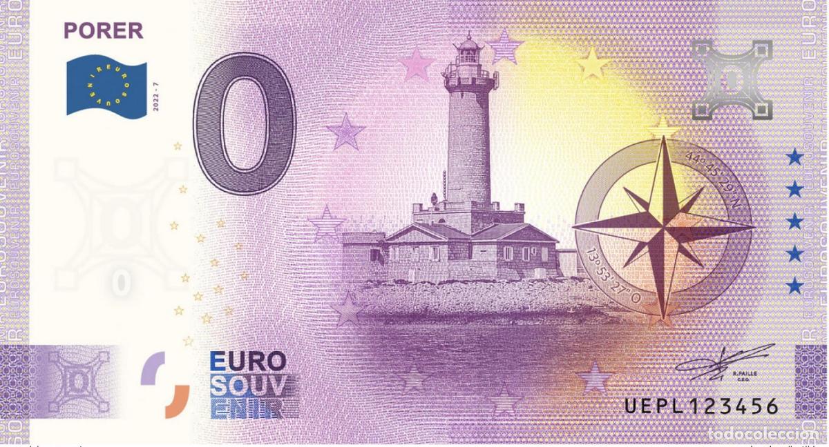 Internationale Banknoten: Boleto tur&iacute;stico de recuerdo 2022 France Porer