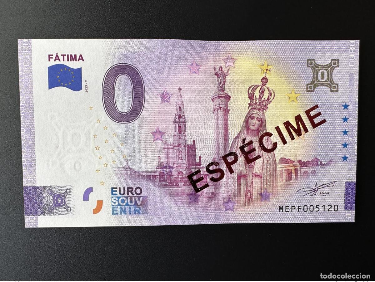 Notas Internacionais: Boleto tur&iacute;stico Souvenir 2023 Portugal F&aacute;tima - ESP&Eacute;CIME (rojo)