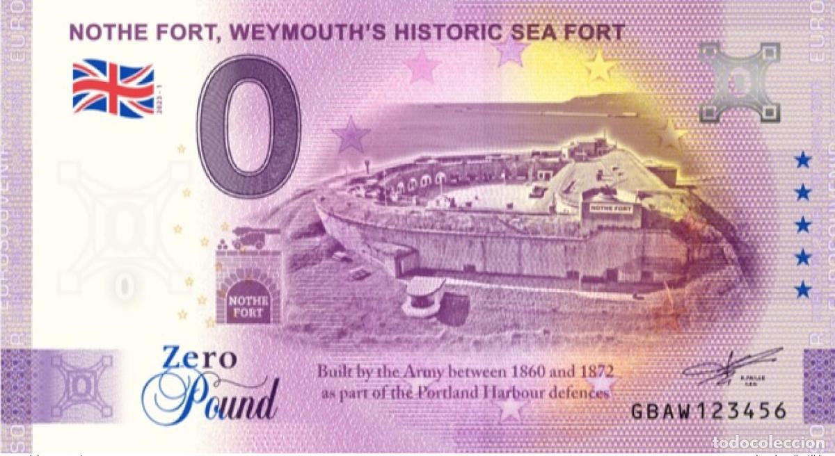 Billetes extranjeros: 2023 Entrada de recuerdo a England Nothe Fort el hist&oacute;rico fuerte marino Weymouth