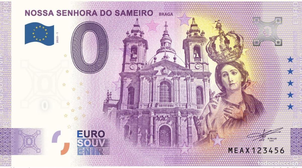 Billetes extranjeros: Boleto tur&iacute;stico Souvenir 2023 Portugal Nossa Senhora do Sameiro