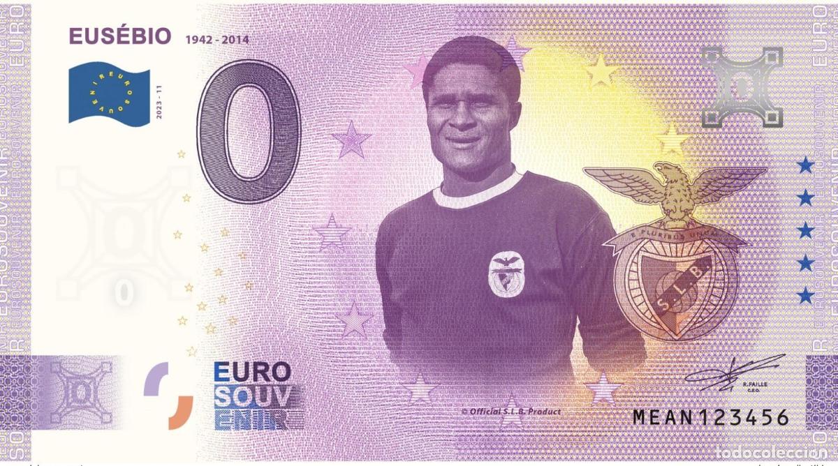 Billetes extranjeros: Boleto tur&iacute;stico Souvenir 2023 Portugal Eus&eacute;bio