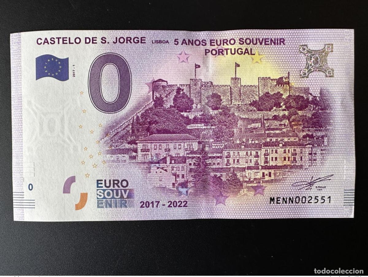 Billetes extranjeros: Billete de recuerdo 2017 Portugal Castelo S. Jorge 5 a&ntilde;os Euro Souvenir