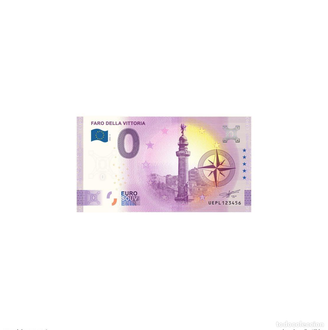 Internationale Banknoten: Boleto tur&iacute;stico de recuerdo 2022 Francia Faro Della Vittoria
