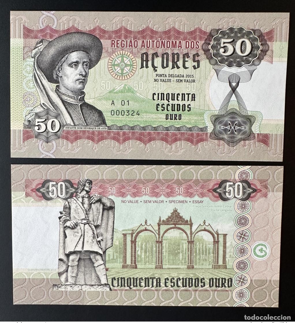Internationale Banknoten: Matej Gabris 50 escudos A 01 Infante Dom Henrique de Avis UNC ESSAY
