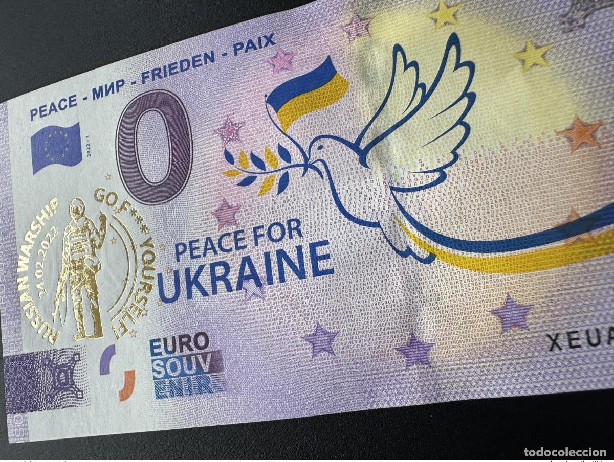 Internationale Banknoten: Boleto tur&iacute;stico dorado de recuerdo Alemania &laquo;Peace Boris Groh Russian Warship&raquo;
