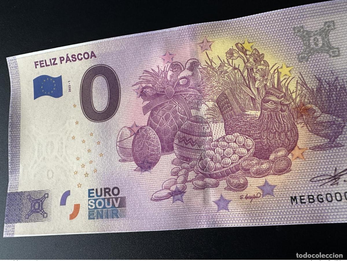 Internationale Banknoten: Boleto tur&iacute;stico Souvenir 2022 de Portugal &laquo;Feliz Pascua con sabor a chocolate