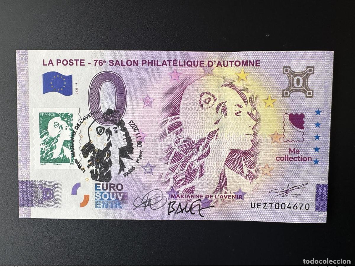 Internationale Banknoten: Entrada de recuerdo 2023 France La Poste Salon d'Automne sellada firmada por Balez Bara