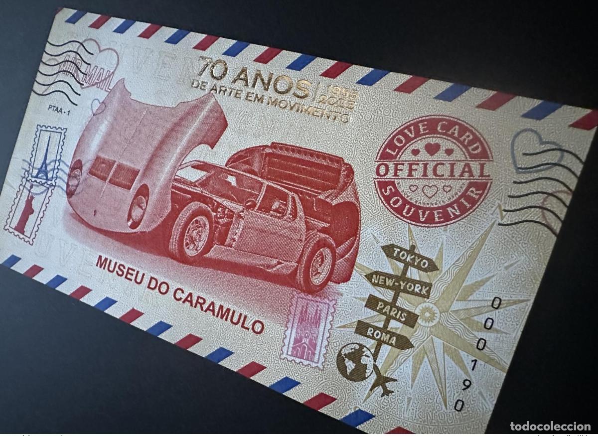 Internationale Banknoten: Tarjeta de amor Museu do Caramulo &laquo;70 a&ntilde;os oro 2023