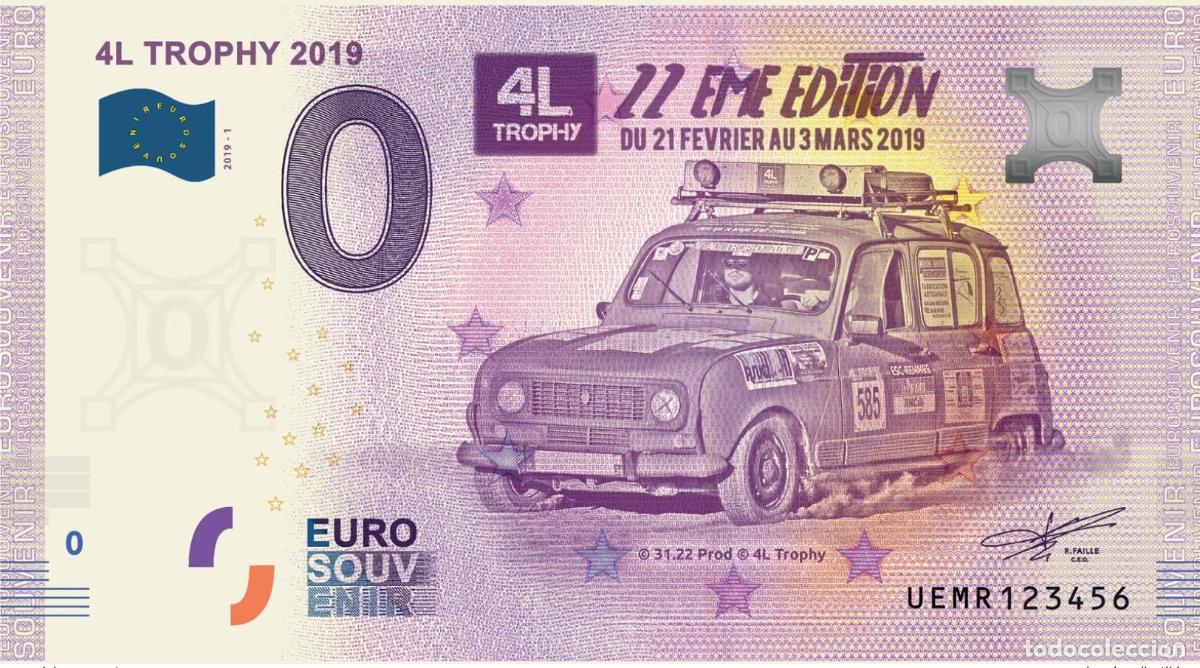 Banconote internazionali: Boleto tur&iacute;stico de recuerdo del 4L Trophy 2019