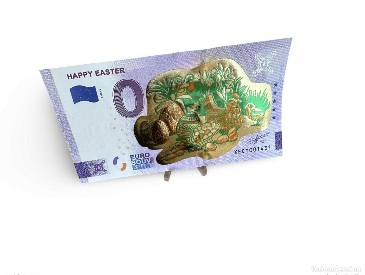 Banconote internazionali: Boleto tur&iacute;stico &laquo;dorado&raquo; de feliz Pascua 2022 recuerdo (pollo) - Aniversario 2020