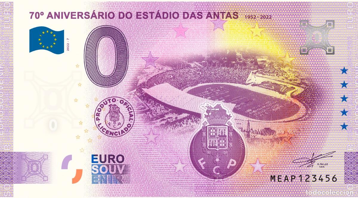 Banconote internazionali: Boleto tur&iacute;stico de recuerdo 2022 Portugal 70&deg; anivers&aacute;rio do Est&aacute;dio das Antas