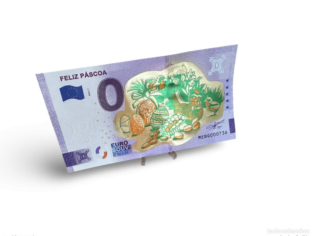 Billets internationaux: Boleto tur&iacute;stico de recuerdo Feliz Pascoa &laquo;Gold&raquo; (gallina) 2022 - Aniversario 2020