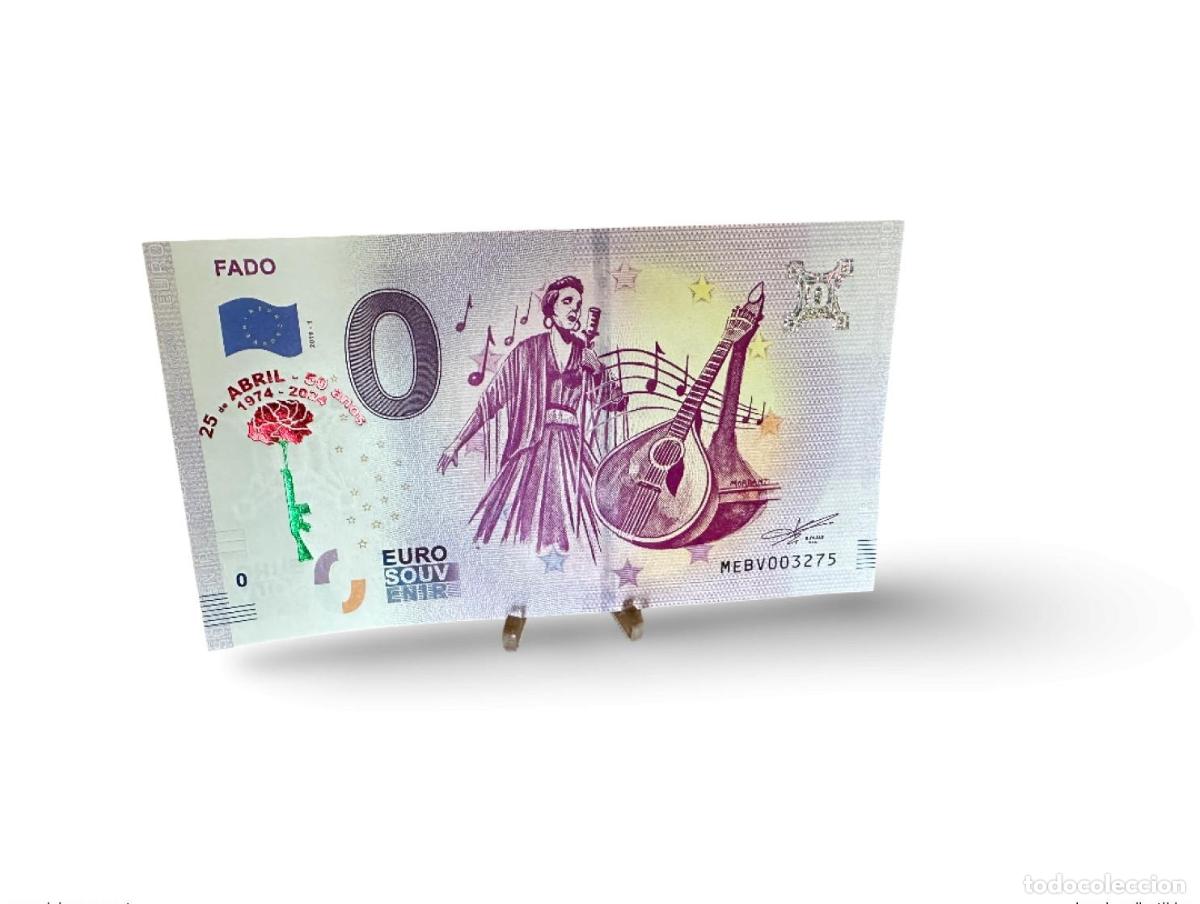 Banconote internazionali: Entrada de recuerdo fado Portugal 2019 &laquo;25 abril 50 a&ntilde;os 1974 - 2024&raquo; dorada