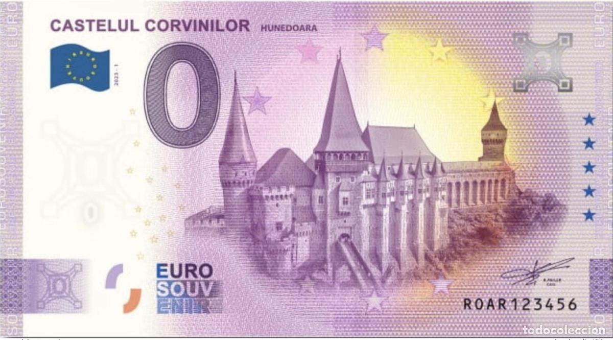 Banconote internazionali: Boleto tur&iacute;stico de recuerdo 2023 Rumania Castelul Corvinilor