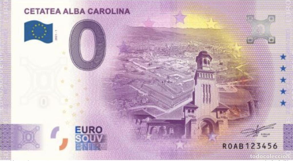 International Banknotes: Boleto tur&iacute;stico de recuerdo 2021 Rumania Cetatea Alba Carolina