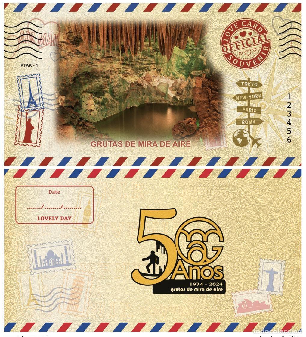 International Banknotes: Tarjeta de amor Grutas Mira Aire 2024