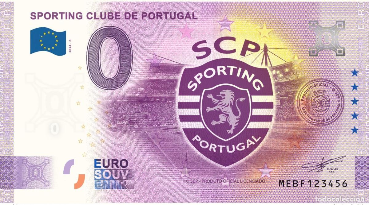 International Banknotes: Boleto tur&iacute;stico Souvenir 2024 Portugal Sporting Clube de