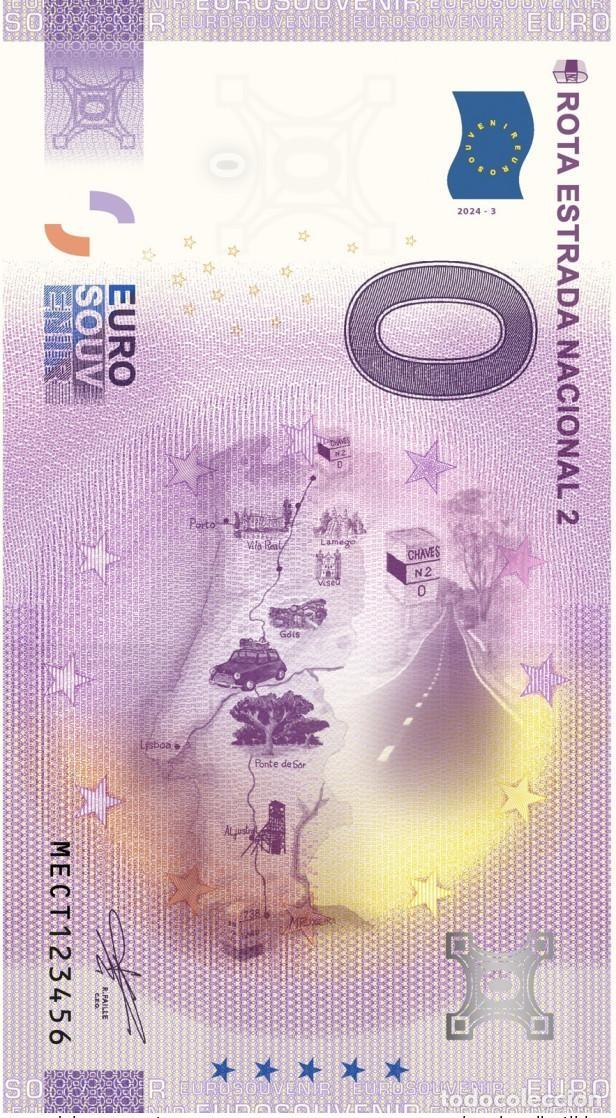 Banconote internazionali: Boleto tur&iacute;stico Souvenir 2024 Portugal Rota Estrada Nacional 2