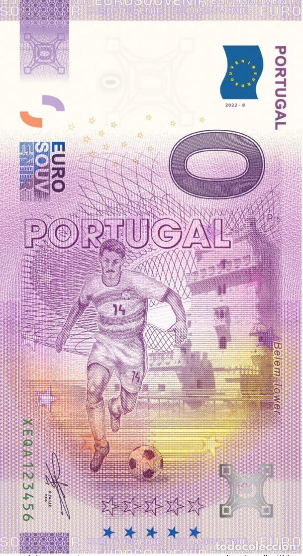 Banconote internazionali: Boleto tur&iacute;stico de recuerdo 2022 Portugal F&uacute;tbol Catar