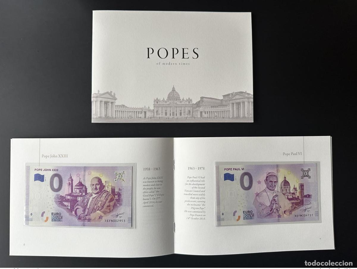 Banconote internazionali: Boleto tur&iacute;stico de recuerdo &laquo;Los papas tiempos modernos&raquo; folleto con 8 boletos