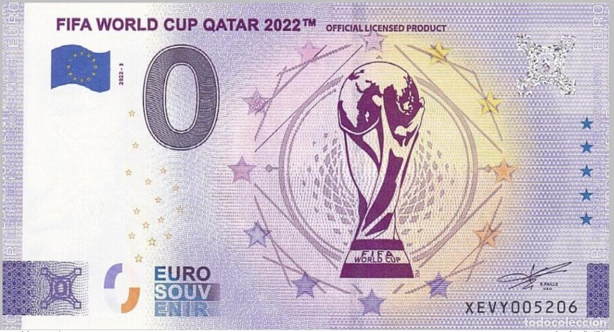 Banconote internazionali: Boleto tur&iacute;stico de recuerdo 2022 Alemania Copa Mundial la FIFA Catar 2022TM (3)