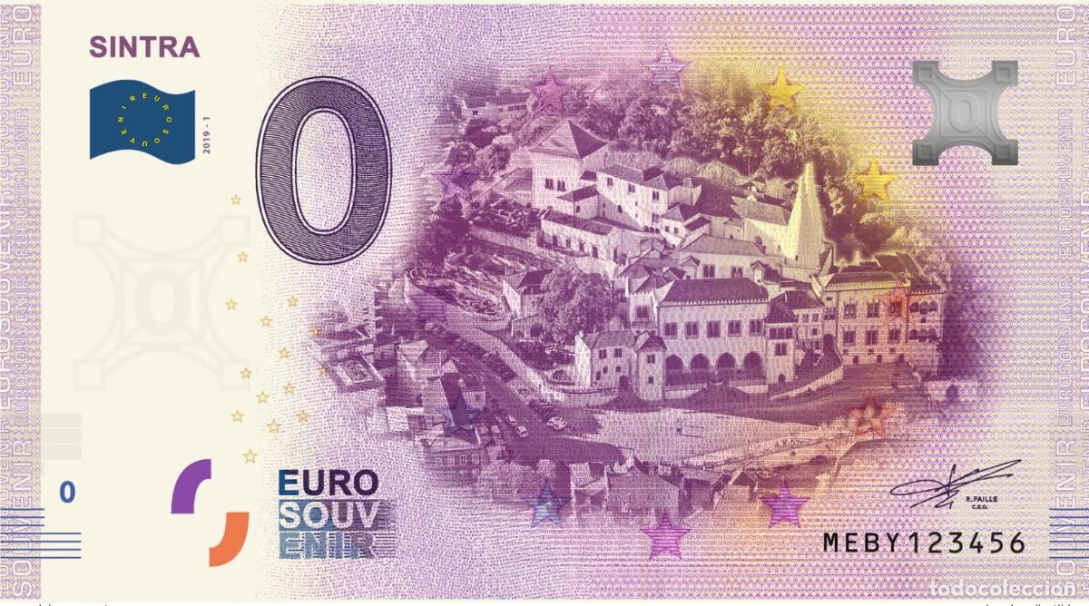 Banconote internazionali: Boleto tur&iacute;stico de recuerdo Sintra en Portugal 2019