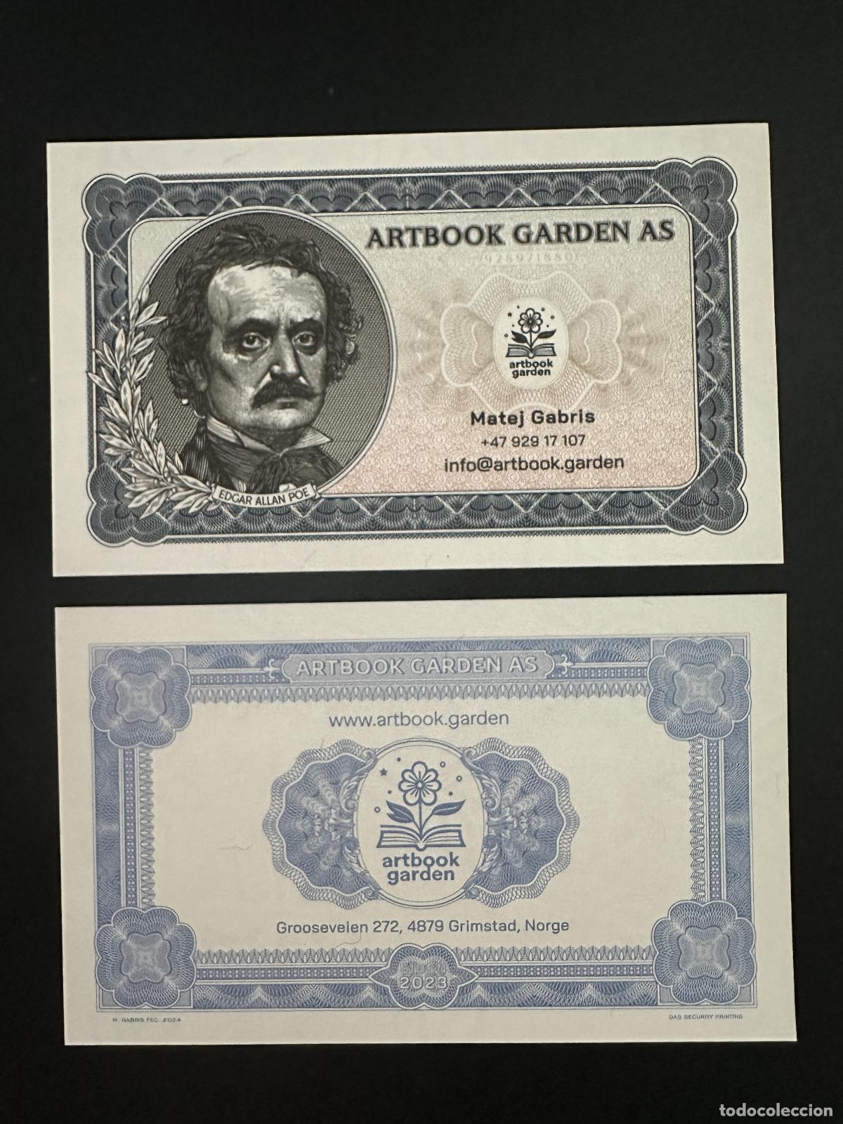 Notas Internacionais: 2023/2024 Matej Gabris Artbook Garden COMO Edgar Allan Poe (II) ENSAYO ESP&Eacute;CIMEN