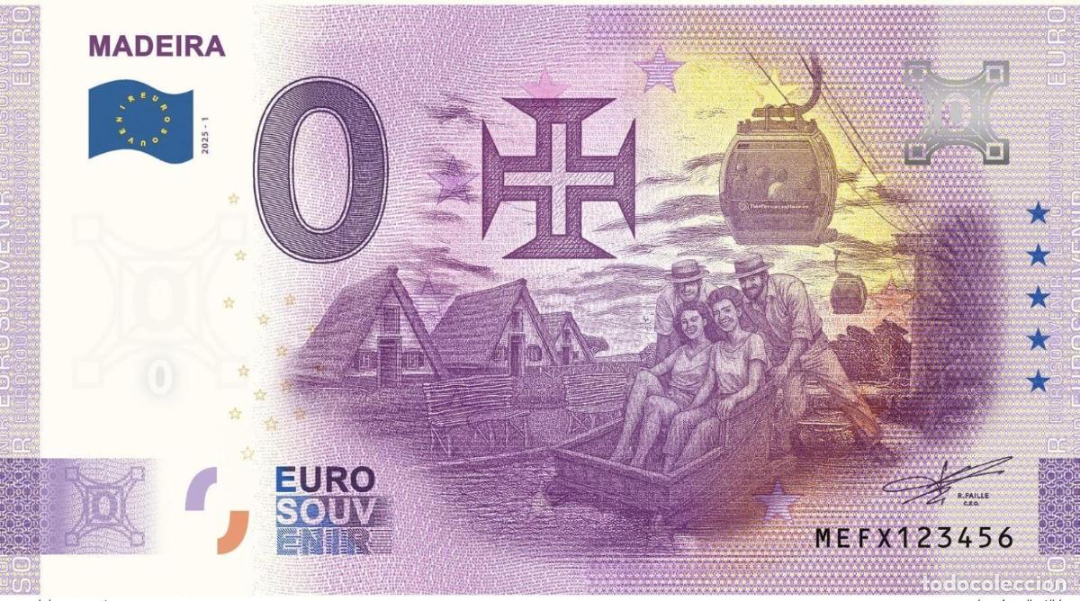 Notas Internacionais: Billete tur&iacute;stico Souvenir 2026 Portugal Madeira
